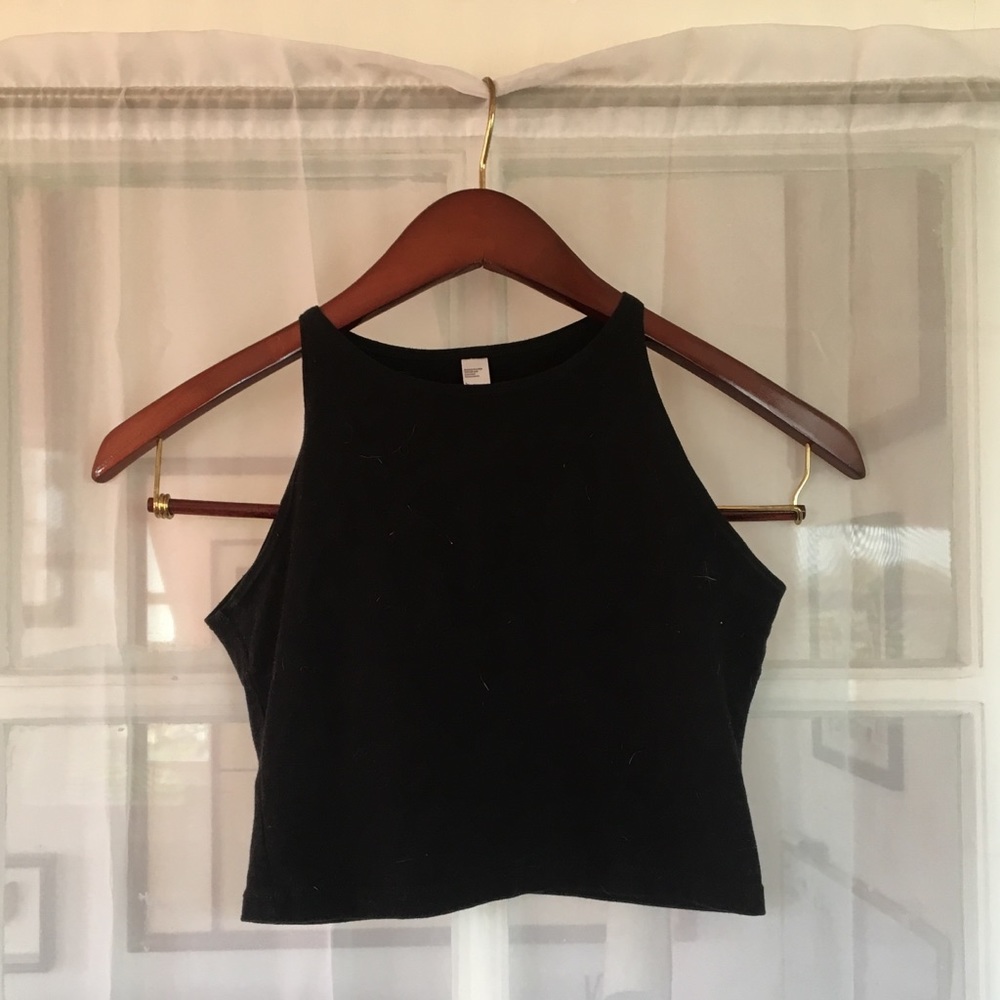 Black American Apparel Crop Top